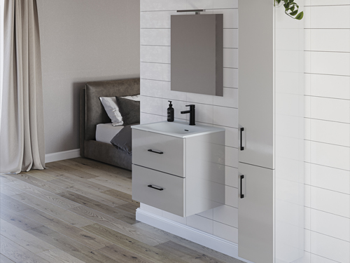 ECO Bathrooms - Design 45 Image Gloss Grey Mist